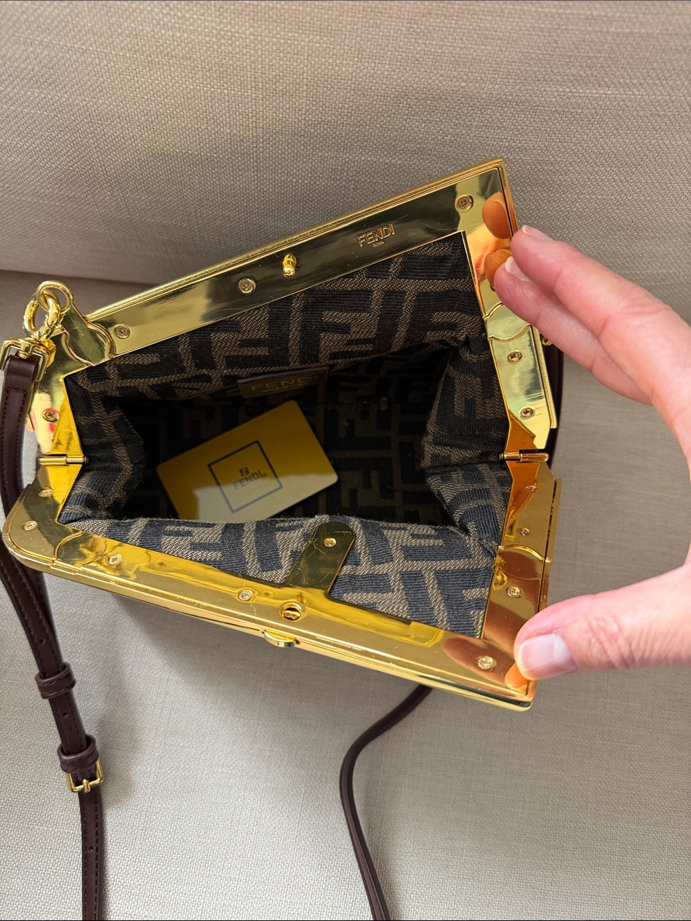 Fendi clutch - canvas material. - Picture 2 of 4